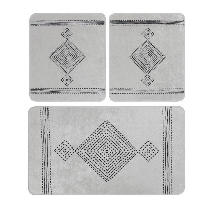 Mijölnir Juego de alfombrillas de baño Tatiana de 3 piezas Multicolor Mijölnir Juego de alfombrillas de baño Tatiana de 3 piezas Multicolor